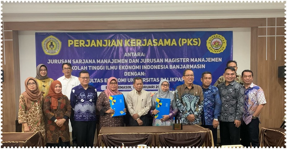 Perjanjian Kerjasama (PKS) antara Jurusan Sarjana Manajemen dan Jurusan Magister Manajemen STIE Indonesia Banjarmasin dengan Universitas Balikpapan